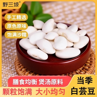 野三坡白芸豆500g新货大芸豆新鲜云豆大白豆雪豆大豆豆子五谷杂粮