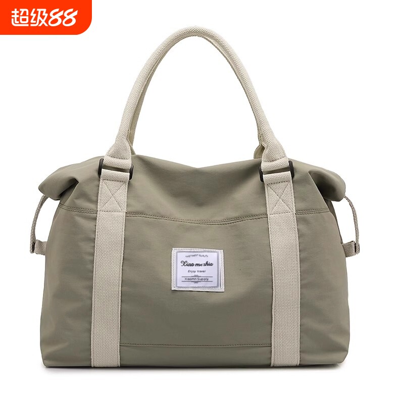旅行包行李包男女大容量待产收纳袋出差登机包出游手提旅游包灰绿