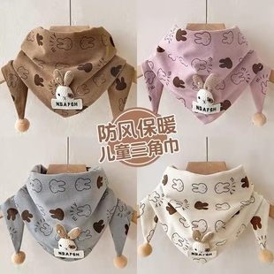韩版宝宝围脖婴儿围巾儿童秋冬季三角秋冬保暖可爱女防风儿童围巾