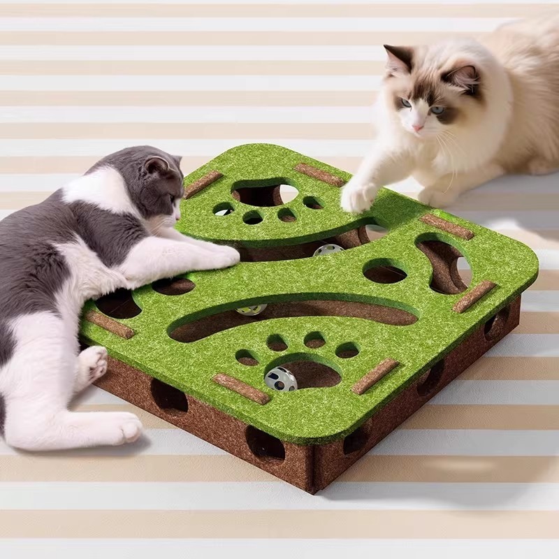猫玩具猫抓板逗猫盒自嗨解闷消耗体力宠物益智毛毡盒子逗猫铃铛球,宠物/宠物食品及用品,猫抓板,淘宝优惠券,粉丝福利购,淘宝优惠卷
