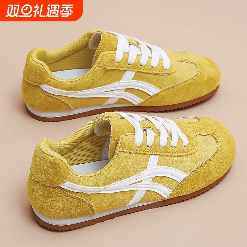 德训鞋女2025平底夏季爆款透气百搭时尚阿甘鞋子运动休闲新款板鞋