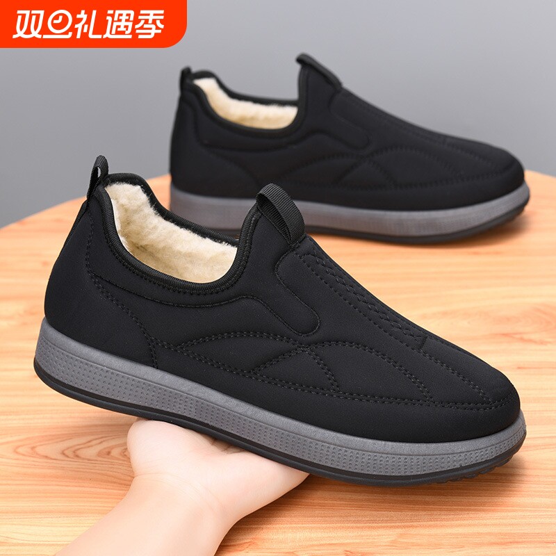 冬季老北京棉鞋男2025新款加绒加厚绵羊毛雪地靴保暖防滑棉靴暖鞋