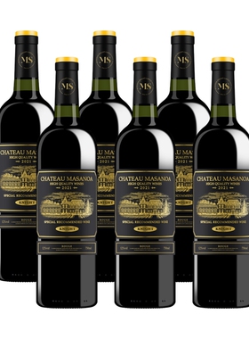 玛莎诺娅骑士古堡半甜型红酒6瓶12度750ml葡萄酒赤霞珠梅洛