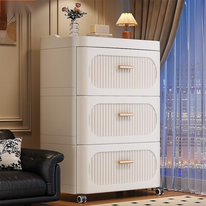 收纳柜床头柜抽屉式桌下可移动多层储物柜家用客厅置物柜夹缝卧室