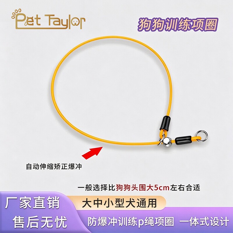 狗脖圈狗脖套狗狗项圈p链小型犬大型犬宠物小狗脖子防爆冲p绳遛狗