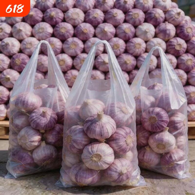 9斤金乡新干蒜紫白皮大蒜头新鲜多瓣蒜4.7/2.7/1斤批发源头特大果