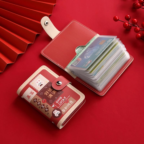 卡通可爱2025年新款卡包女式个性大容量多卡位防消磁证件位名片夹