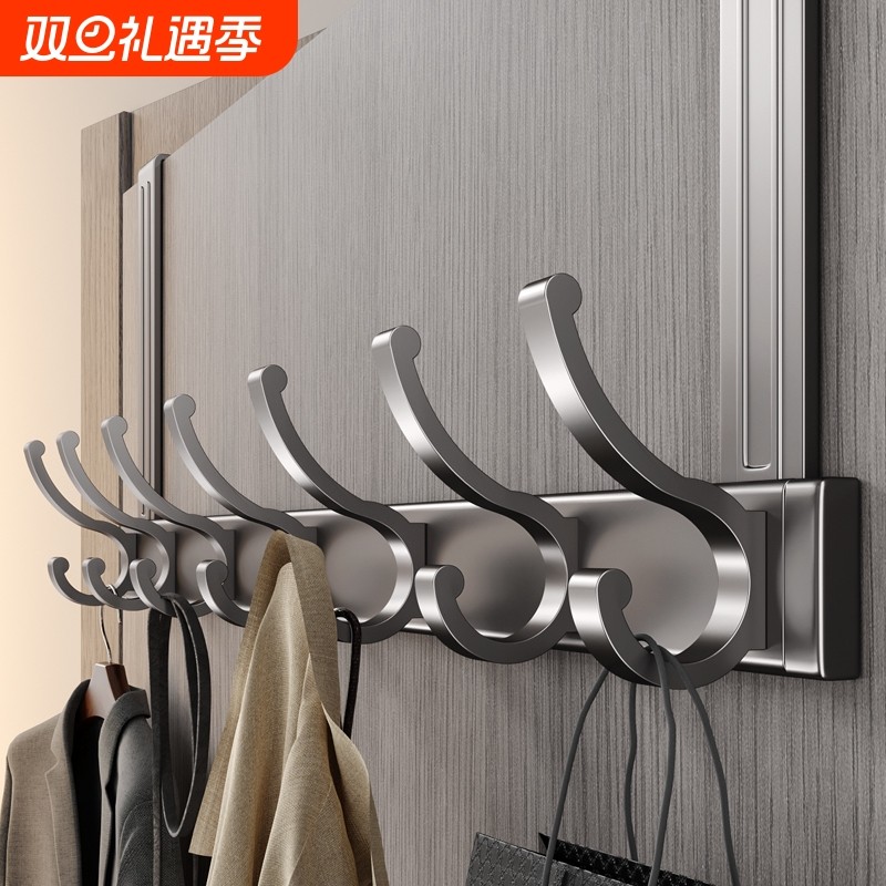 门后挂钩门上卧室收纳神器太空铝门背式收纳置物架阳极氧化免打孔