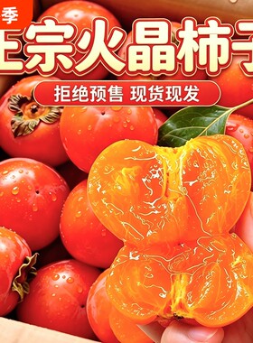 陕西火晶柿子45枚应季新鲜水果