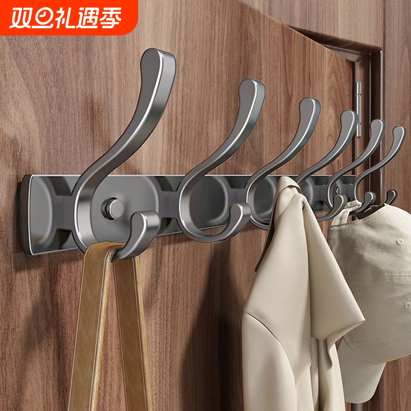 门后挂钩免打孔壁挂式墙上衣帽钩卫生间玄关挂衣架强力粘钩上墙
