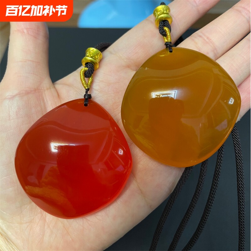 高品质压制鱼惊石青鱼石吊坠仿真成品鱼石吊坠手工打磨鱼石饰品坠