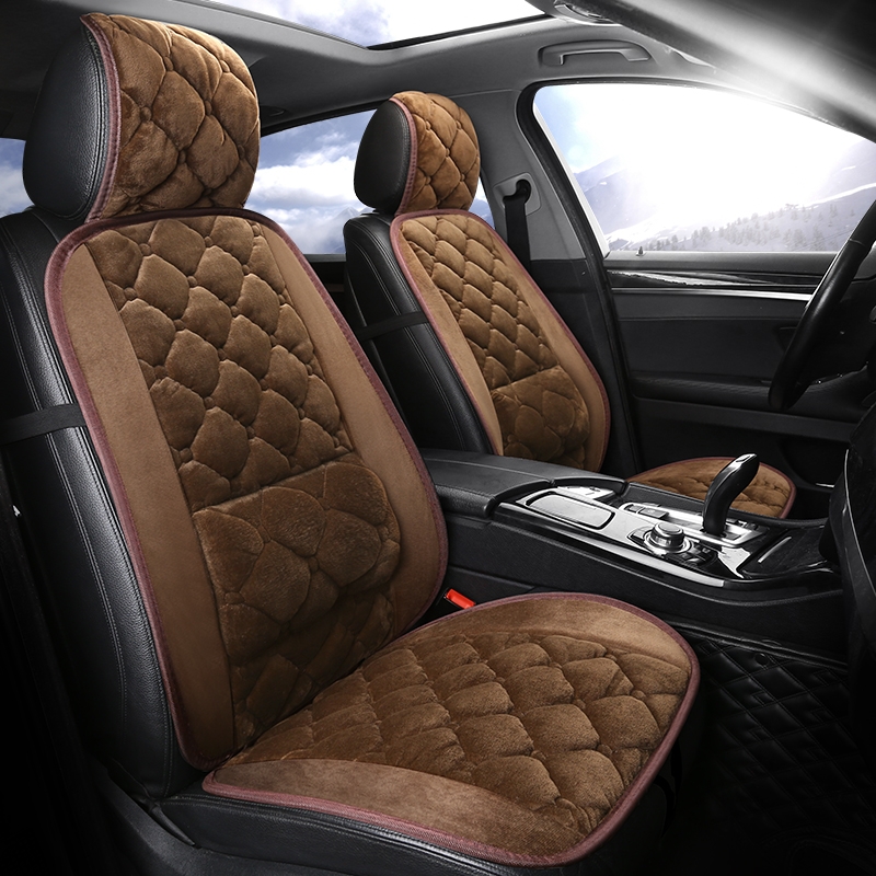 汽车坐垫冬季毛绒坐垫套方垫座椅垫车用车垫子加厚短四季通用车内