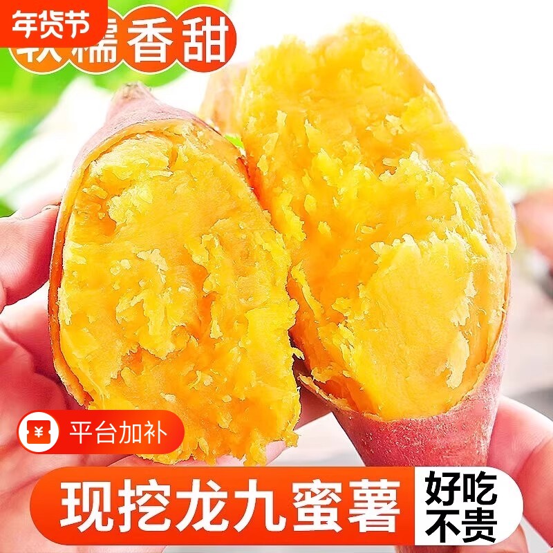 正宗蜜薯龙九沙地红心现挖黄心番薯新鲜糖心地瓜板栗红薯山芋香甜