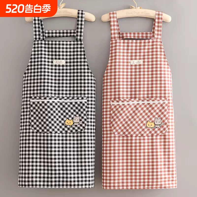 围裙厨房家用做饭女围腰防水上班餐饮专用工作服2026新款网红罩衣