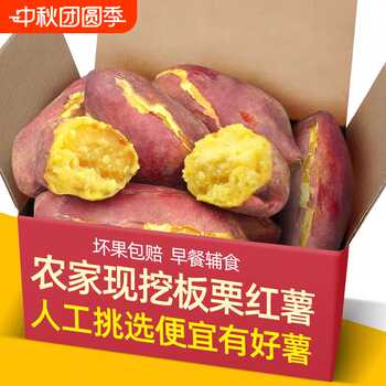 正宗农家现挖板栗黄薯新鲜品质装黄蜜心红蜜薯番薯丝滑山芋沙地实付13元到手包邮
