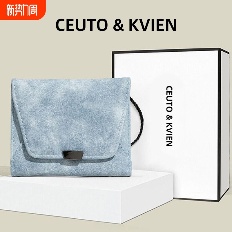 CEUTOKVIEN小众设计短款女士钱包2026新款磨砂多卡位卡