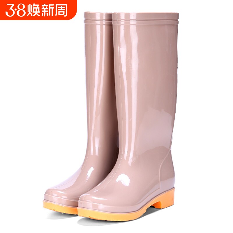 高筒时尚加绒棉雨鞋雨靴水靴防水鞋桶胶鞋套鞋女成人厨房保暖冬季