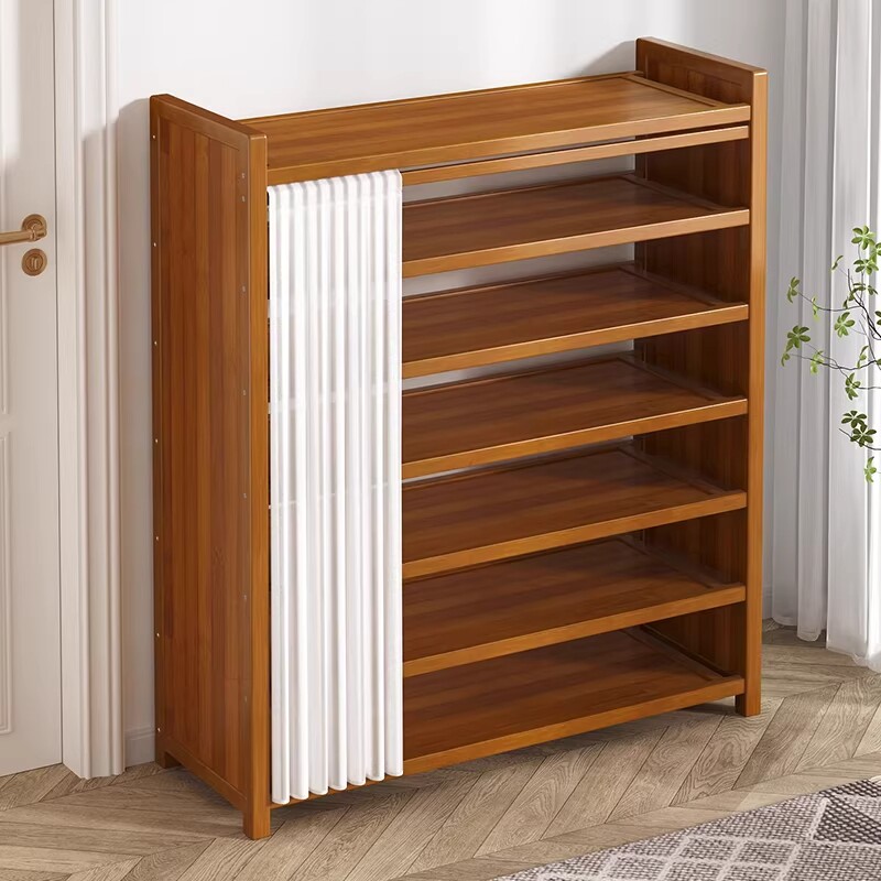 鞋架鞋柜多层2025爆款用简易置物架收纳大容量鞋子轻奢楠竹拖鞋
