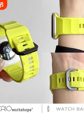 适用华为fit4手表表带专用fit4pro反扣网硅胶智能运动小米手环pro替换腕带配件男女夏天绿色橙色黑色荧光绿