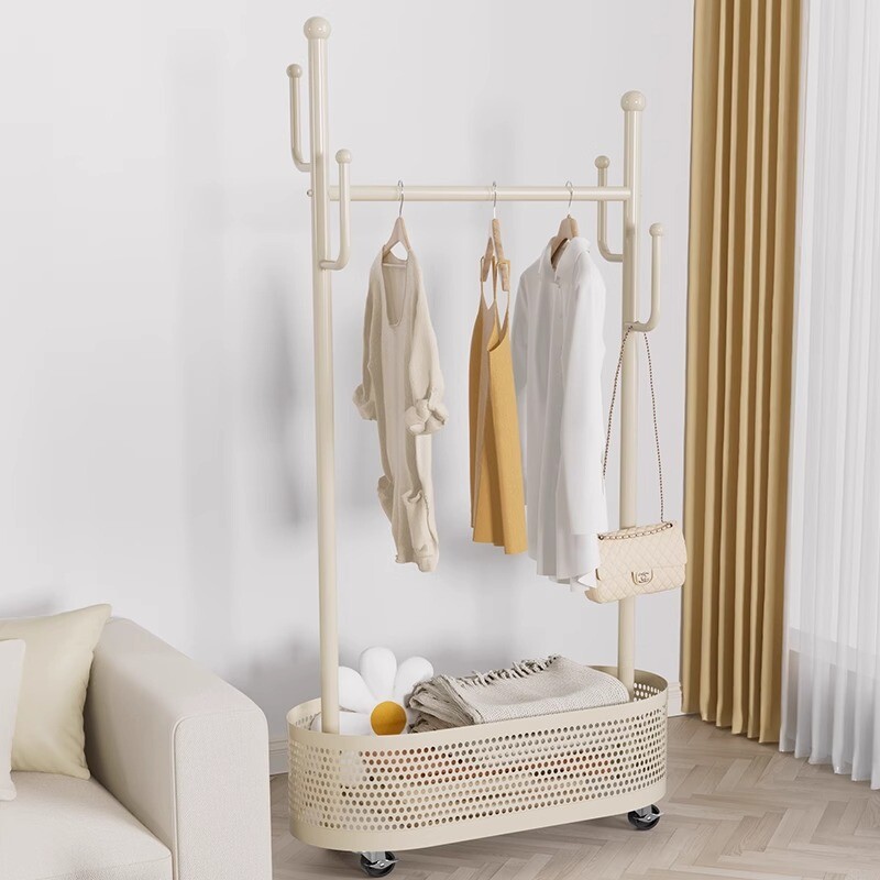 衣架落地卧室家用挂衣架可移动晾衣架室内衣服架子床边简易衣帽架