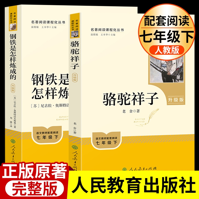 钢铁是怎样炼成的骆驼祥子人教版升级版海底两万里完整版初中生阅读7