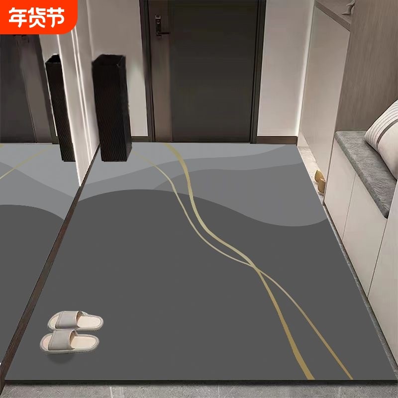 硅藻泥入户门地垫防滑耐脏吸水门口室内外进门脚垫家用地毯可裁剪,居家布艺,入户地垫,淘宝优惠券,粉丝福利购,淘宝优惠卷