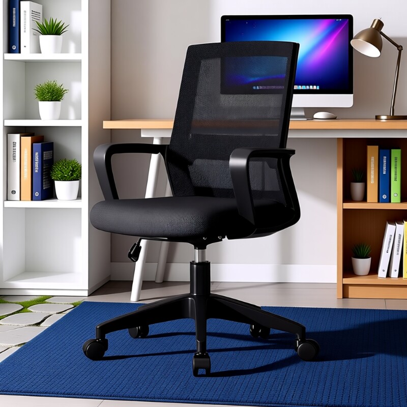 办公椅子舒适久坐电脑椅家用办公室职员座椅靠背升降转椅塑料弓形