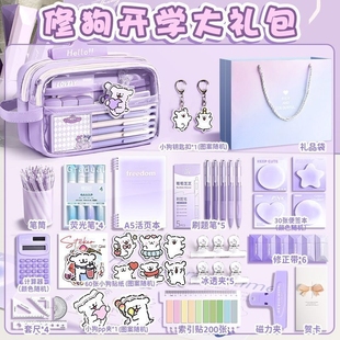 可爱ins风透明大容量笔袋女生2025超火文具盒女孩款小学生颜值学霸铅笔盒儿童奶小众文具袋隐藏超大耐脏开学