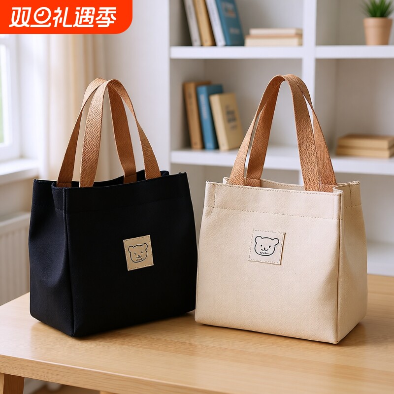 帆布包女2024年简约通勤容量新款小布袋上班族加大包包迷你手提包