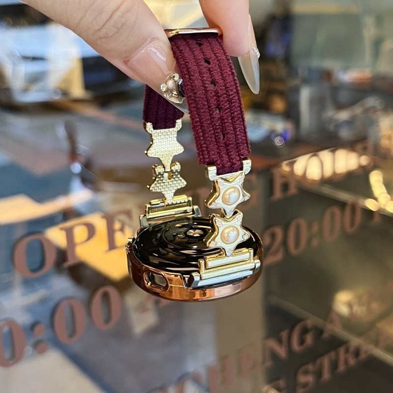 星绒绮梦适用于华为手表gt6表带5pro新年红灯芯绒watch54/3毛绒星星腕带女款huawei钻壳秋冬棕粉女表硅胶粉色,智能设备,智能手表手环表带/腕带,淘宝优惠券,粉丝福利购,淘宝优惠卷