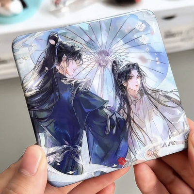 二哈和他的白猫师尊周边一伞尘缘墨燃方形双闪吧唧徽章礼物