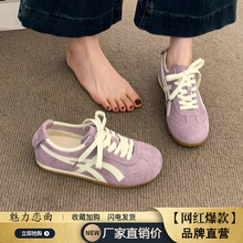 阿甘鞋平底德训鞋女款2025新款夏季爆款超火百搭复古运动休闲鞋子