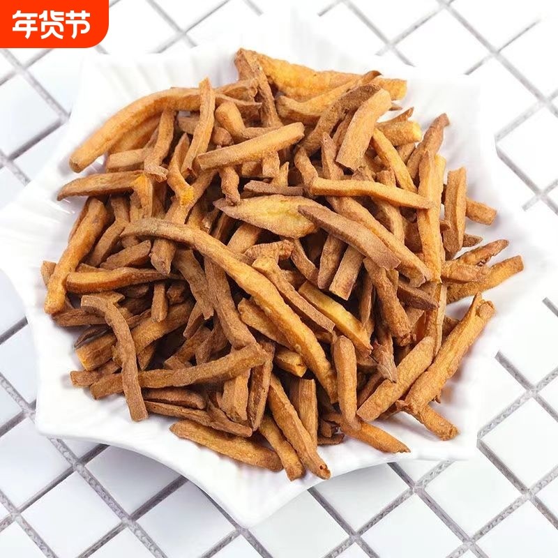 农家自制红薯干地瓜干条沙炒香脆番薯条脆条零食原味健康无油好吃