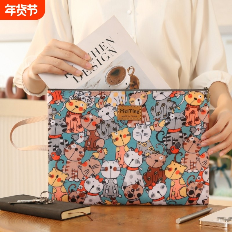 韩版卡通防水A4文件包拉链资料袋便携大容量孕产检档案书本收纳袋,文具电教/文化用品/商务用品,文件袋/资料袋/试卷收纳袋,淘宝优惠券,粉丝福利购,淘宝优惠卷
