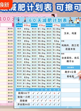 减肥计划表家用磁吸|千人加购