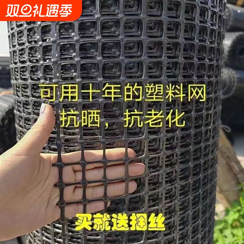 养鸡塑料网格拦鸡网防护网户外