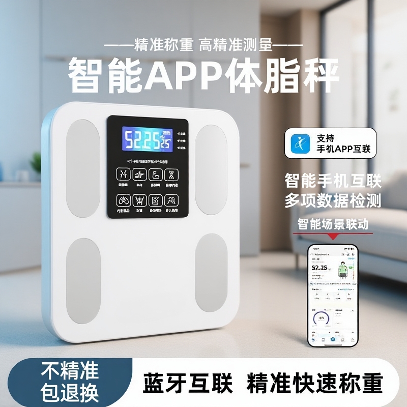fXax蓝牙体脂秤精准语音播报