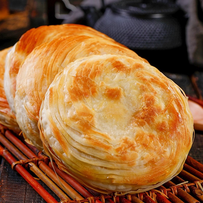 千味央厨老潼关千层饼肉夹馍饼生胚速冻半成品烤饼酥脆烧饼早餐