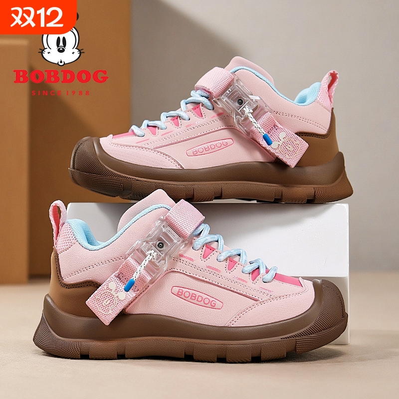 巴布豆女童运动鞋防水皮面2025