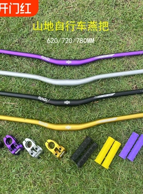 RUNZI 山地自行车车把20抬升铝合金自行车燕把31.8加高改装手柄
