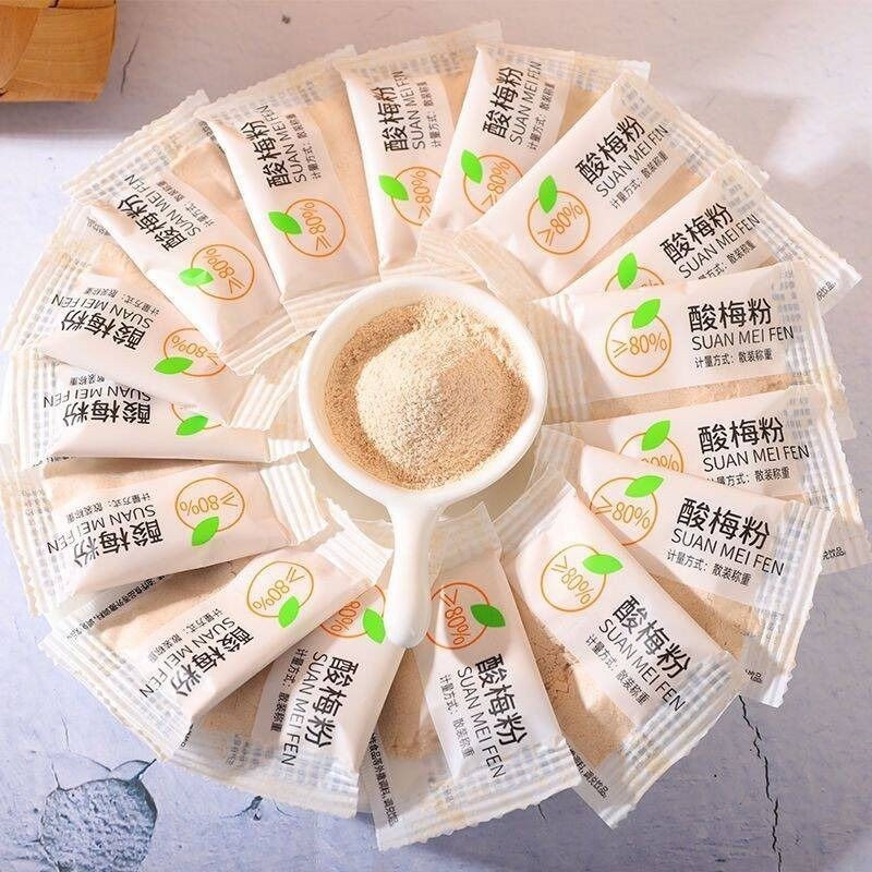 潮汕梅粉酸梅粉蘸水果正宗甘梅粉撒料商用小包装话梅粉梅子粉饮品