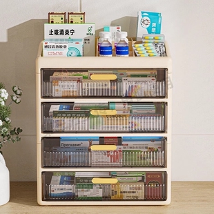 医药箱家庭装大容量抽屉式家用分类层医疗包大号放药物品收纳盒柜