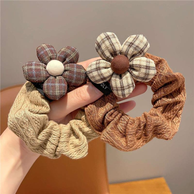 奶咖色头绳儿童发圈蝴蝶结皮筋女孩不伤发橡皮筋发饰女童发绳头饰