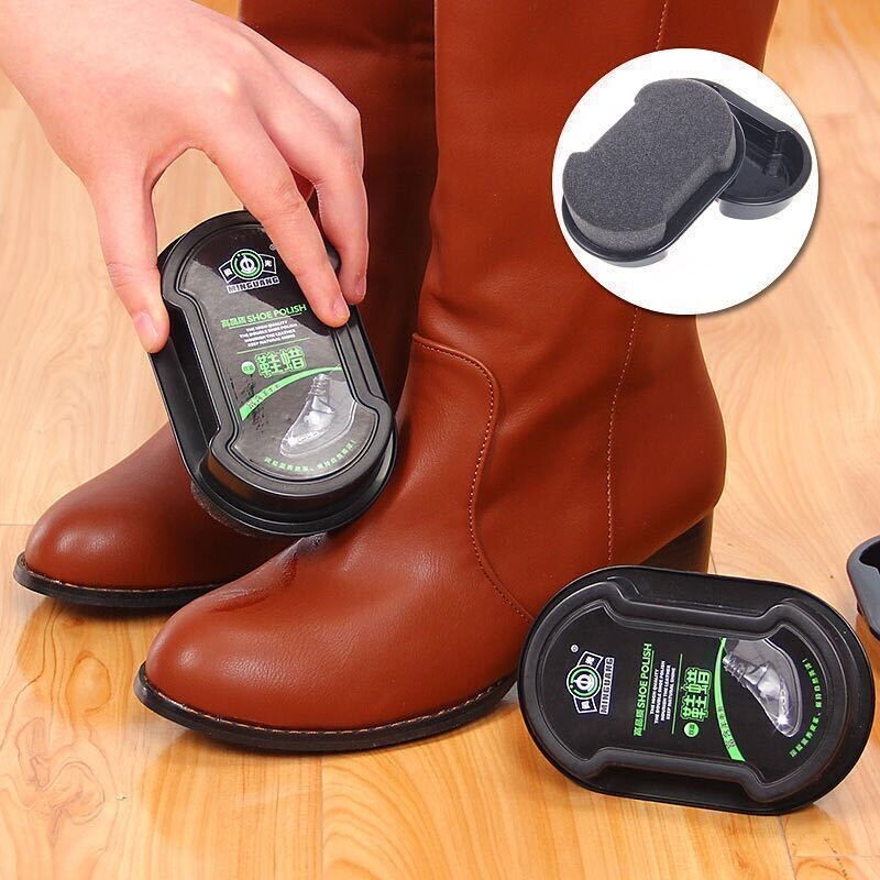 鞋油鞋蜡鞋擦一体海绵擦皮鞋鞋刷皮保养油擦鞋神器鞋子清洁油蜡