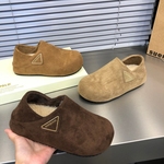 厚底勃肯鞋女2025新款秋冬季爆款加绒加厚保暖鞋子女鞋毛绒平底