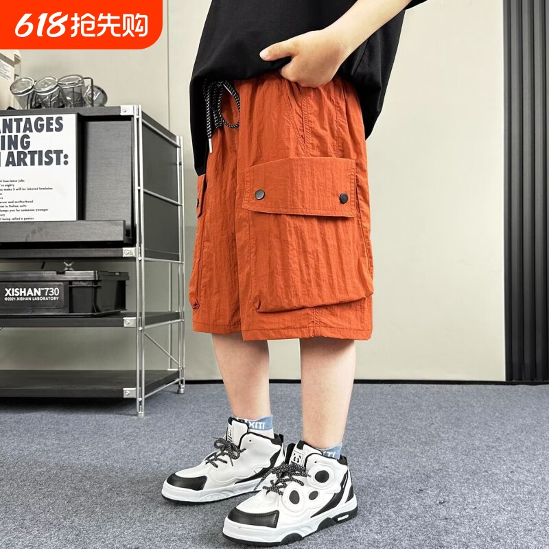 童装男童休闲工装中裤夏季薄款儿童短裤2026中大童洋气沙滩裤潮