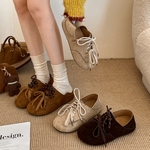 复古棕色法式平底全包勃肯鞋女2025新款秋季配裙子百搭软底单鞋子