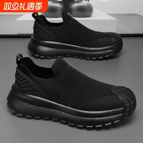 2025厚底夏季增高运动一脚蹬新款潮流老爹潮鞋时尚休闲男鞋网面