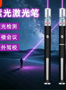 蓝紫光激光笔可蓝光检测手电镭射灯绿光远射强光沙盘售楼处部指示笔红外线usb可充电逗猫ppt教鞭教学大功率