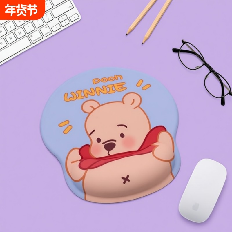 ins风可爱卡通动漫合集小熊鼠标垫软妹办公室桌面鼠标防滑垫护腕